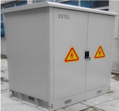 China Double Wall Steel Outdoor Battery Cabinet IP55 Base Station Closure 3 Battery Shelves for sale