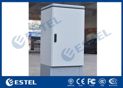 China Sandwich Steel IP55 Outdoor Telecom Cabinet Front Rear Access With 1 Unit PDU for sale