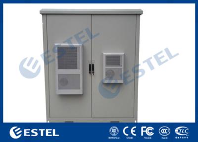 China Weatherproof Outdoor Telecom Cabinet Dual Compartment Aluminum For Housing Electronics for sale
