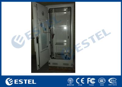 China Heat Insulation Outdoor Data Cabinet Galvanized Stee Floor Mount IP55 Support Padlock for sale