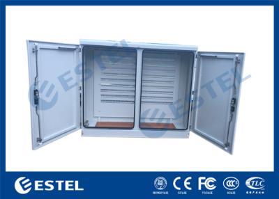 China Stainless Steel Two Bay Base Station Cabinet DIN Rail Power Distribution Enclosure for sale