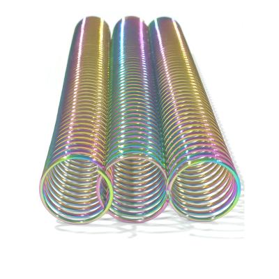 China Electroplating Rainbow Color Metal Spiral Coil Binding Single For Books for sale