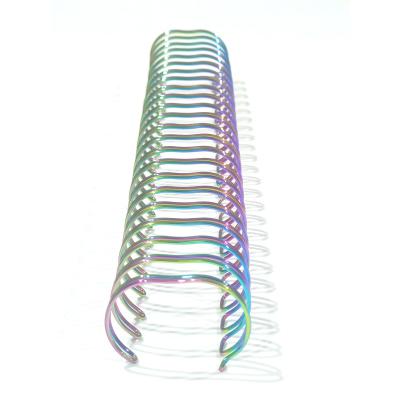 China Rainbow Metal Spiral Coil , Electroplating Book binding Wires for sale