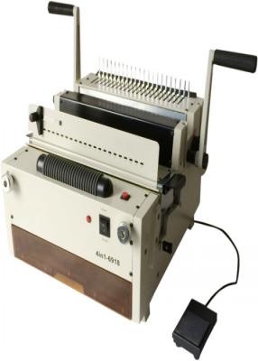 China Small Desktop Wire Comb Binding Machine All In One Eletric Power 440x470x280mm for sale