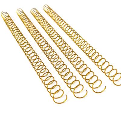 China Golden 50.8mm 4:1 Metal Coil Binding Spiral NanBo Nylon Coated for sale