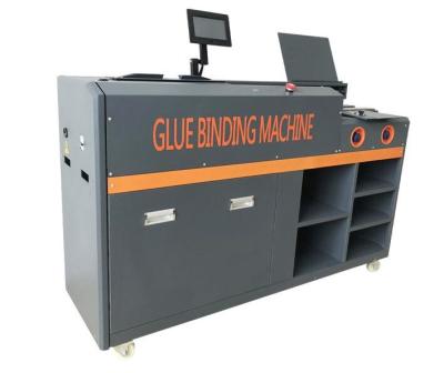 China 220-450 Books/Hour A3 A4 Perfect Electric Hot Melt Glue Book Binding Machine for sale