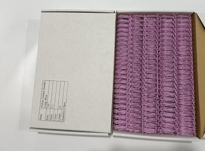 China Stationary Box A4 Size Double Loop Wire Binding 2:1 Nylon Coated Loop Wire for sale