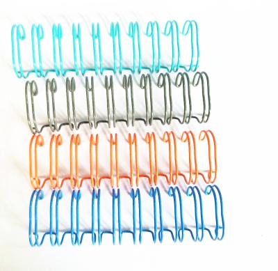 China Precut 3/8'' A4 Twin Loop Spiral Wire For Notebook / Calendar Binding for sale