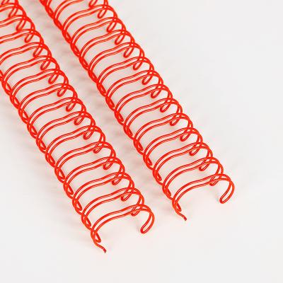 China Binding Twin Wire Spiral Notebook Wire Double Metal Spiral Coil 0.8mm Thick for sale