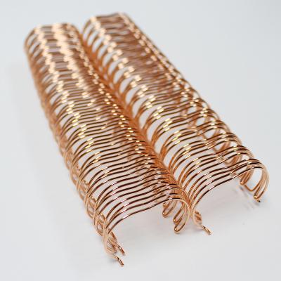 China 34 Loops 5/16'' Rose Gold Spiral Binding Wire Metal Notebook Spiral Binding for sale