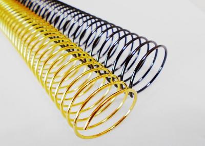 China 4:1 Thickness 2.0mm Metal Spiral Binding Electroplated Gold Silver Wire Coil for sale