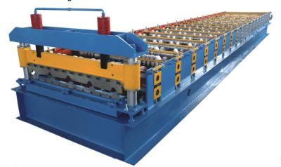 China 840 Roofing Sheet Roll Forming Machine , Blue Corrugated Roof Sheet Making Machine for sale