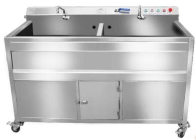 China SS304 Food Processing Machinery Double Tank Veg Washing Machine for sale