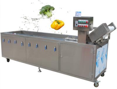 China 800kg/h Vegetable Bubble Washing Machine , 3.2m Industrial Fruit Washing Machine for sale