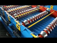 CE 860 Metal Roof Roll Forming Machine Hydraulic Profile Cutting