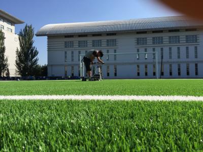 Chine Herbe synthétique 55mm artificiels d'herbe du football de gazon de gazon à haute densité du football à vendre