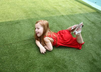 China Kids Playground Artificial Grass For Landscaping , Green Fake Grass Carpet for sale