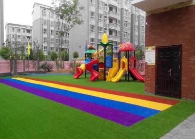 China Anti UV Autumn Spring Coloured Artificial Grass Synthetic Turf SGS CE Certification for sale