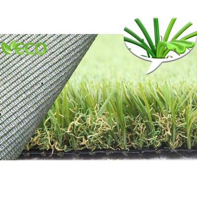 China Outdoor Garden Landscaping Decking False Turf Grass 12400 Detex for sale