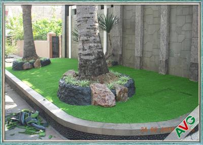 China 35 MM Pile Height Garden Artificial Grass / Synthetic Grass PP + Fleece Backing for sale