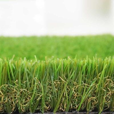China Soft Thick Fake Green Carpet Grass 12400 Dtex PE Material 1.75 Inch for sale