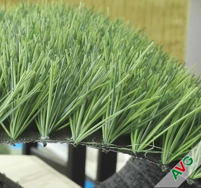 China FIFA Standard Diamond Shape Football Artificial Turf with 160 Stitchs / 60mm Pile Height for sale