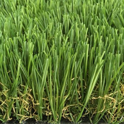 China Leisure Garden Artificial Grass Flooring / Fake Grass Carpet Monofilament PE + Curly PPE for sale