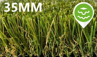 China cerca artificial Synthetic Turf da grama do jardim da altura de 35mm à venda
