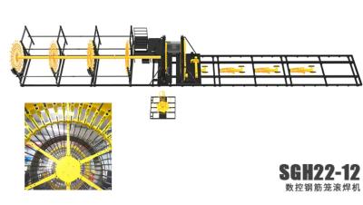 中国 Automatic Pile Cage Welding Machine 15T 2.8m/Min High Dimensional Accuracy 販売のため