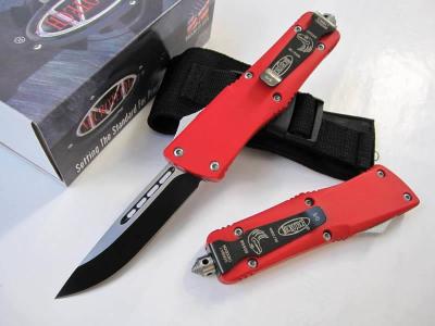 China Microtech knife single blade (red) knife blade for sale