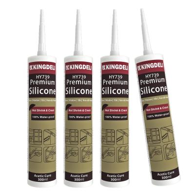 China Acetic Adhesives  RTV Glue Waterproof Transparent GP Silicone Sealant For Glass for sale