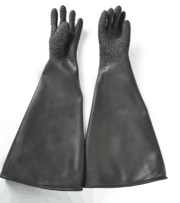 China Anti-Impact Function Black Rubber Particles Sandblasting Gloves for Industrial Work for sale