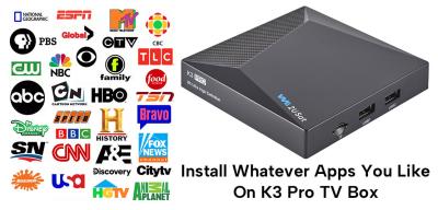 China ODM K3 Pro Android IPTV Box Rede OTT Streaming Box para toda a vida à venda