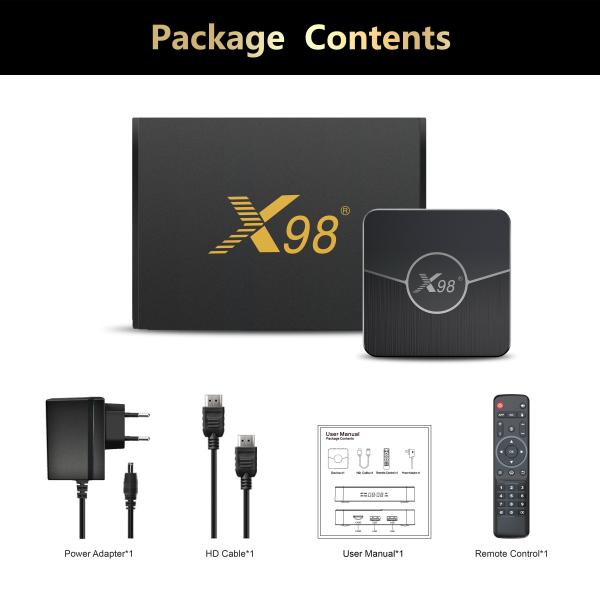 Quality X98 Plus IPTV Set Top Box 4K Android 11 WiFi 2GB 16GB S905w2 for sale