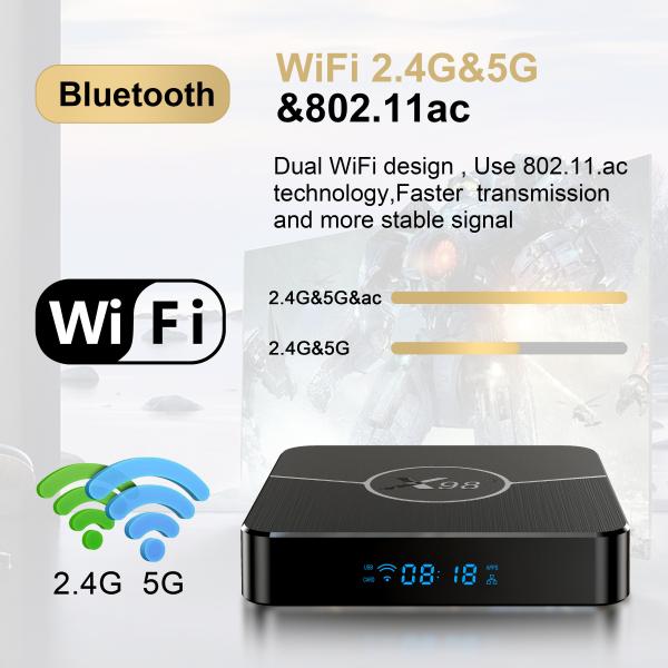 Quality X98 Plus IPTV Set Top Box 4K Android 11 WiFi 2GB 16GB S905w2 for sale