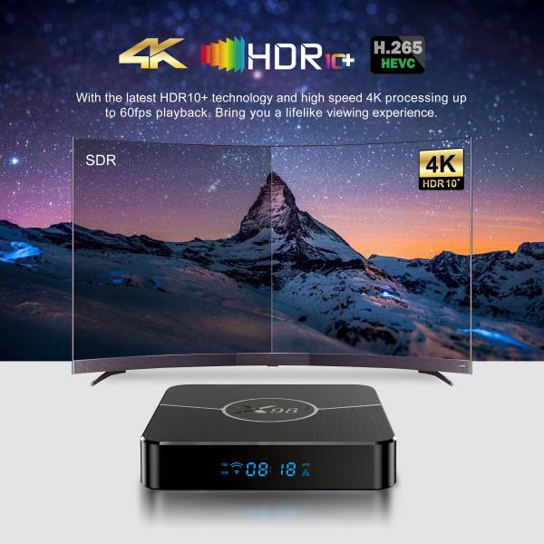 Quality X98 Plus IPTV Set Top Box 4K Android 11 WiFi 2GB 16GB S905w2 for sale