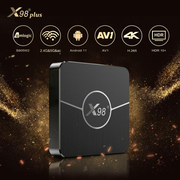 Quality X98 Plus IPTV Set Top Box 4K Android 11 WiFi 2GB 16GB S905w2 for sale