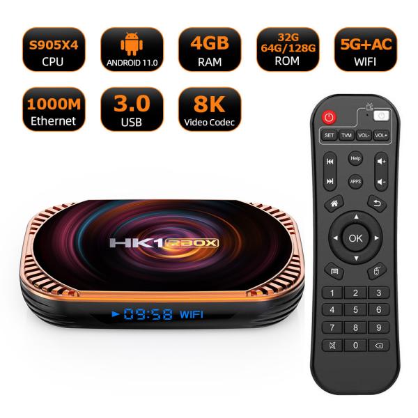 Quality Smart Dreamlink IPTV Box HK1RBOX-X4 8K 4GB 2.4G/5G Wifi Customized for sale