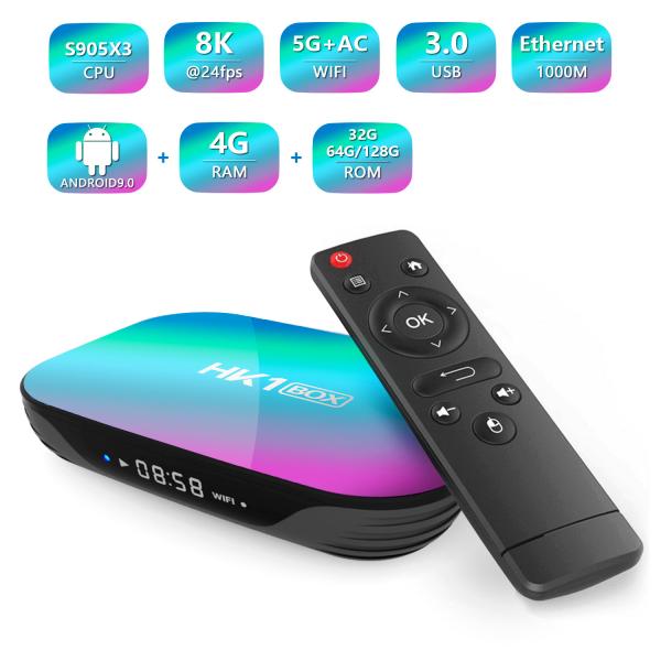 Quality DC 5V Smart Digital TV Box Android 9.0 4GB DDR3 32GB 128GB 8K HK1 for sale