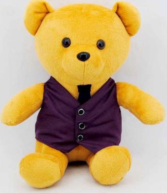 China Stuffed Plush Voice Device Yellow Music Teddy Bear with /without head moving for sale