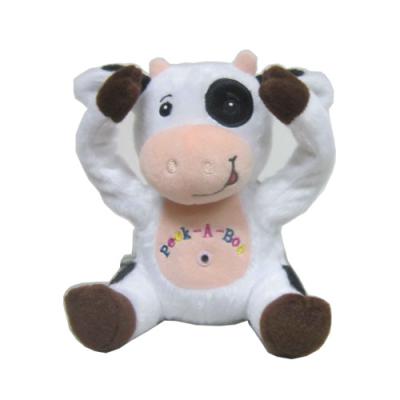 China Electronic Plush Toys Peek a boo Cow plush toys for sale
