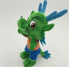 China Stuffed Plush Toys Cartoon Character dragon in green OEM ODM service en venta