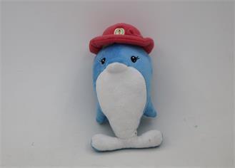 China Stufffed Plush Sea Animal Toys Stuffed dolphin with hat dolphin in blue OEM ODM service for sale