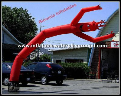 China Individuo inflable ondulado del brazo de la publicidad al aire libre, hombre ondulado rojo del tubo con la cara sonriente en venta