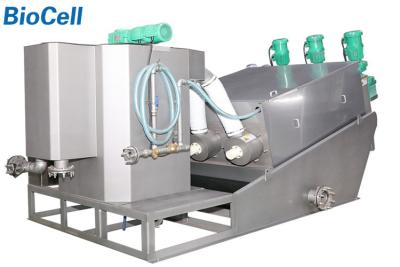 China proceso multidisco de la depuradora de aguas residuales de la deshidratación del barro del filtro de la prensa de tornillo 120kg/H en venta
