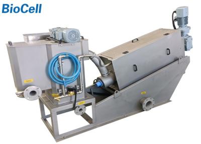 China Sistema de tratamiento de aguas residuales municipal de la máquina 1.95KW de la prensa de filtro de tornillo de SS316 9m3/H en venta
