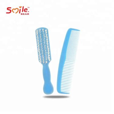 China Hot selling straight shaped BPA FREE plastic baby brush & comb set for children for sale