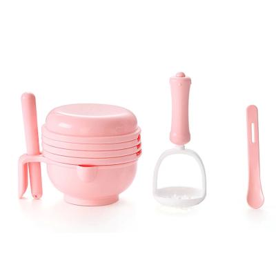 China Serve Infant Plate Set Plastic Baby Grinding Bowl With Lids Customizable for sale