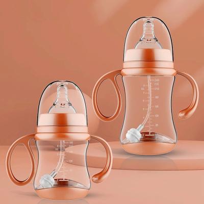 China Safety Newborn Feeding Bottle Silicone Baby Milk Bottle With Bumper Protection à venda