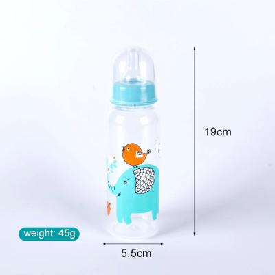 China Food Grade Milk Feeding Bottle PP Material 250ML Animal Cartoon Baby Bottle en venta